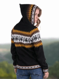 Andean Alpaca Full Zip Hoodie For Women -Gamboa Fashion 0330