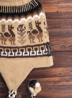 Andean Alpaca Hat With Braids -Gamboa Fashion 8159