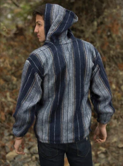 Gray Alpaca Jacket With Hood -Gamboa Fashion ALCHARR001 v3Z