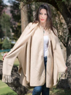 Long Alpaca Cape Open Poncho -Gamboa Fashion ALRBB083 7810Z