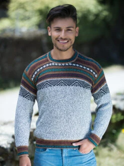 Gray Alpaca Sweater For Men