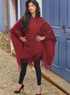 Sleek Alpaca Shawl Open Poncho -Gamboa Fashion ALRBB103 8190