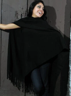 Sleek Alpaca Shawl Open Poncho -Gamboa Fashion ALRBB103 8191Z