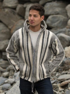 Men’s Hooded Alpaca Jacket