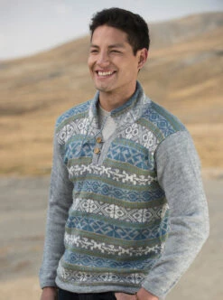 Ski Fair Isle Alpaca Sweater For Men