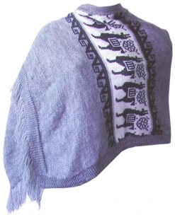 Alpaca Shawl For Women Open Poncho -Gamboa Fashion ALRBB461 11091