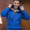 Blue Andean Alpaca Hoodie For Men