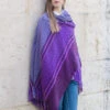 Violet Alpaca Ruana Open Poncho For Women