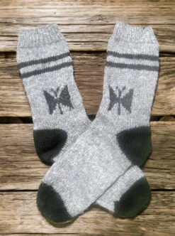 Gray And Black Alpaca Socks