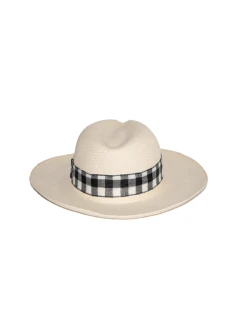 Gingham Hat Band -Gamboa Fashion B17.1