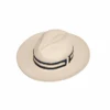 Elegant Striped Hat Band | White & Gold