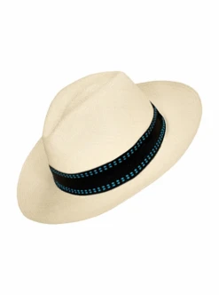 Standard Panama Hat Band - Black & Blue -Gamboa Fashion GAHB0011 886ea244 e779 4f2b 9077 08278e4a7a4b