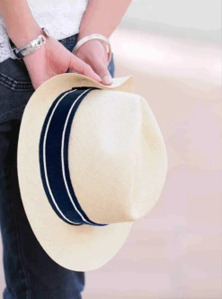 Standard Hat Band - Blue & White -Gamboa Fashion GAHB0015 b2ec56f1 7168 4f00 8cef 620b6fe818e8