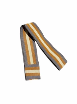 Striped Hat Band - Gray & Gold