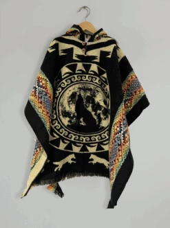 Mexican Poncho For Men | Mandala Wolf