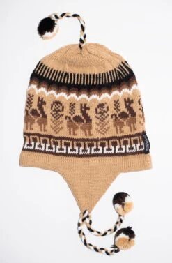 Andean Alpaca Hat With Braids -Gamboa Fashion YAS 8158 copy