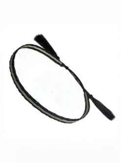 Genuine Adjustable Horsehair Hat Band - Black & White