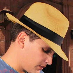 Light Brown Panama Hat - Fedora Hat -Gamboa Fashion demarpa0001 L 4
