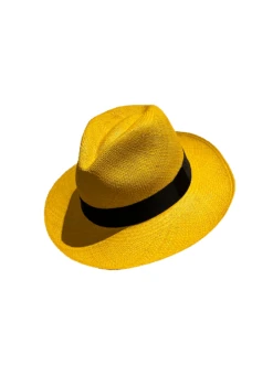 Yellow Panama Hat - Fedora Hat -Gamboa Fashion demarpa0001 v5 L 1