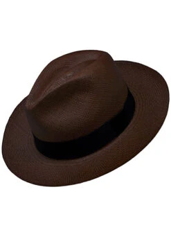 Cuban Fedora Panama Hat - Dark Brown Panama Hat For Men