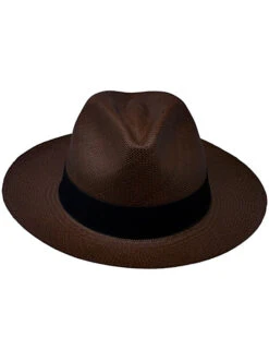 Cuban Fedora Panama Hat - Dark Brown Panama Hat For Men -Gamboa Fashion demarpa0021 v2 L