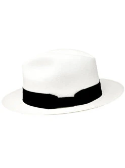 White Panama Hat - Fedora Hat Roll Up -Gamboa Fashion demarpa0024 v3 L