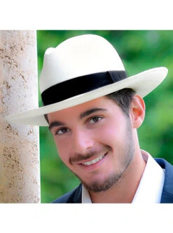 White Panama Hat For Men - Fedora Hat -Gamboa Fashion demarpa0037Fu L