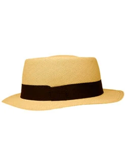 Light Brown Panama Hat - Gambler Hat 9 Light Brown Panama Hat - Gambler Hat -Gamboa Fashion demarpa0079 v2 L