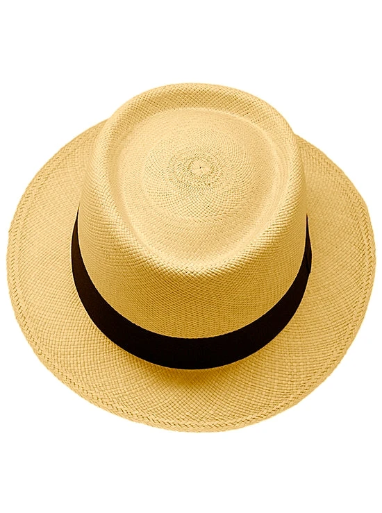 Light Brown Panama Hat - Gambler Hat 5 Light Brown Panama Hat - Gambler Hat - Image 5