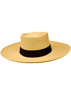 Light Brown Panama Hat - Wide Brim Gambler Hat 11 Light Brown Panama Hat - Wide Brim Gambler Hat -Gamboa Fashion demarpa0080 v2 L
