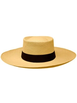 Light Brown Panama Hat - Wide Brim Gambler Hat 13 Light Brown Panama Hat - Wide Brim Gambler Hat -Gamboa Fashion demarpa0080 v4 L