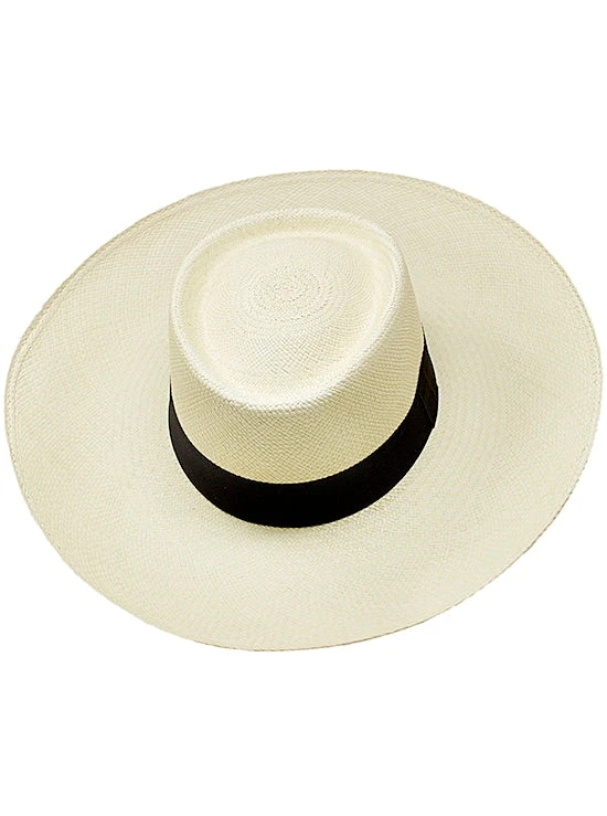 Natural Panama Hat - Wide Brim Gambler Hat 5 Natural Panama Hat - Wide Brim Gambler Hat - Image 5