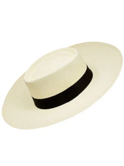 Natural Panama Hat - Wide Brim Gambler Hat