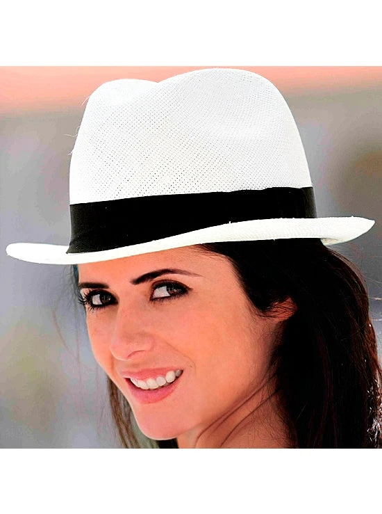 White Panama Hat For Women - Borsalino Hat 2 White Panama Hat For Women - Borsalino Hat - Image 2