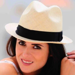 Classic Natural Borsalino Hat For Women