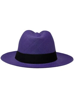 Purple Panama Hat - Fedora Hat -Gamboa Fashion demarpa0098 v3 L