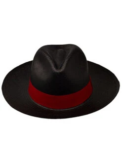 Cuban Panama Hat For Men - Black Fedora Hat -Gamboa Fashion demarpa0168 v2 L