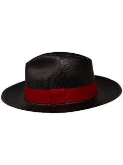 Cuban Panama Hat For Men - Black Fedora Hat -Gamboa Fashion demarpa0168 v3 L