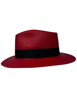 Red Panama Hat - Ausin -Gamboa Fashion detan0003 v2 L