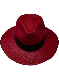 Red Panama Hat - Ausin -Gamboa Fashion detan0003 v4 L